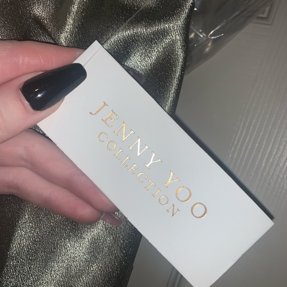 Floor Length Sage Green Satin JENNY YOO gown brand new - Picture 6 of 8